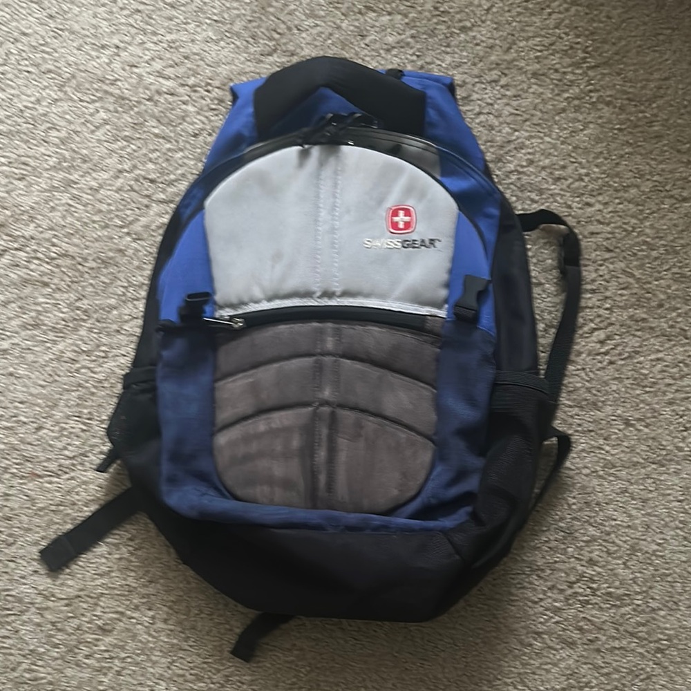 SwissGear Synergy Laptop Backpack Black & Blue Mens Bookbag One Size